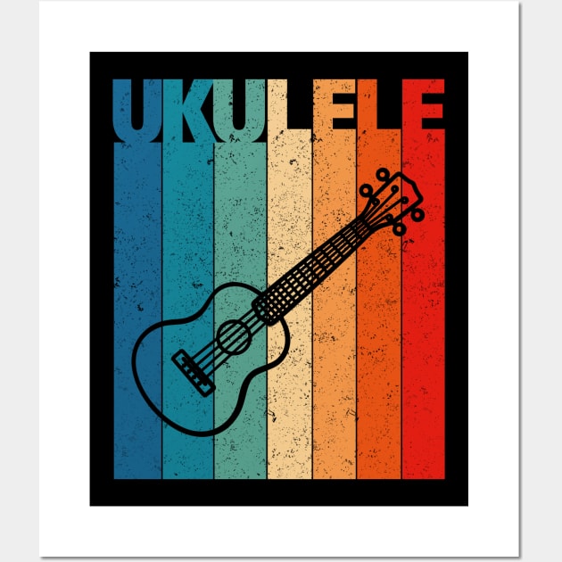 Vintage Ukulele Wall Art by LotusTee